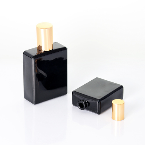 Black Luxury Frosted Rectangular Spray Perfume Bottle