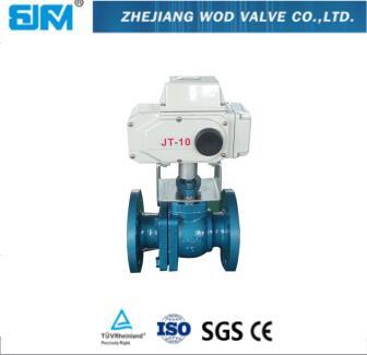 Stainless steel electric actuator flange 2pc ball valve for steam