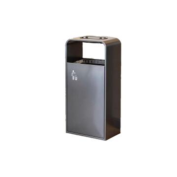 Stainless steel commercial trash can
