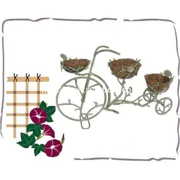 Metal Standing bicycle plant stand