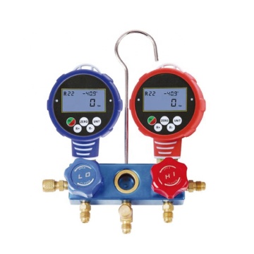 2 صمام التبريد الرقمي R410A Gauge WK-6882 مع 3 أحجام خرطوم