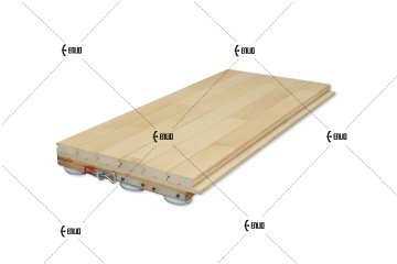 Lantai sukan kayu modular