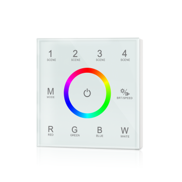 SKYDANCE T4: 4 Channel 12-24VDC 4 Zone RF2.4G Wireless Wall Touch Panel LED Controller