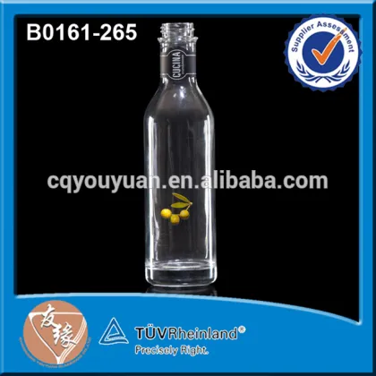 Machine Made Clear Glass Spice Bottle For Chili Sauce