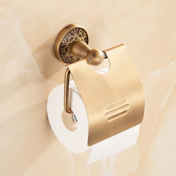 Antique Brass Carved Toilet Paper Holders - Fapully High-Quality Bathroom Accessories