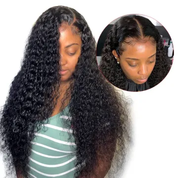 180% Density Brazilian Virgin Human Hair swiss lace front wig Curly Frontal Wigs Human Hair for Black Women 13x4 Lace Front Wig
