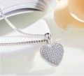 Nova jóias de prata esterlina 925 e colar de coração