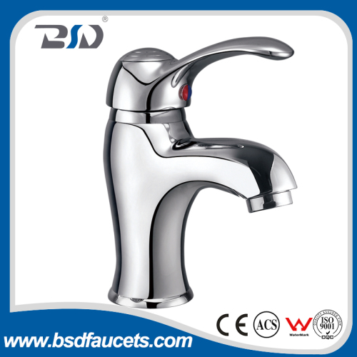 2016 Chinese economic hot sale brass wash basin faucets Single handle curved basin faucet mixer chromed garden taps                        
                                                Quality Choice
