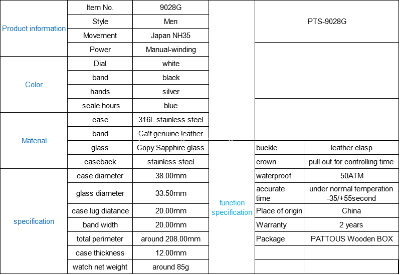 9028g Deatil Specification