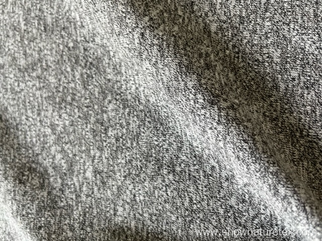 polyester cotton twisted yarn black and white grey jersey fabric