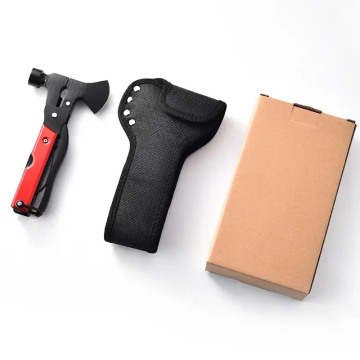 15-in-1 Stainless Steel Axe Survival Gear with Aluminum Alloy Handle for Camping