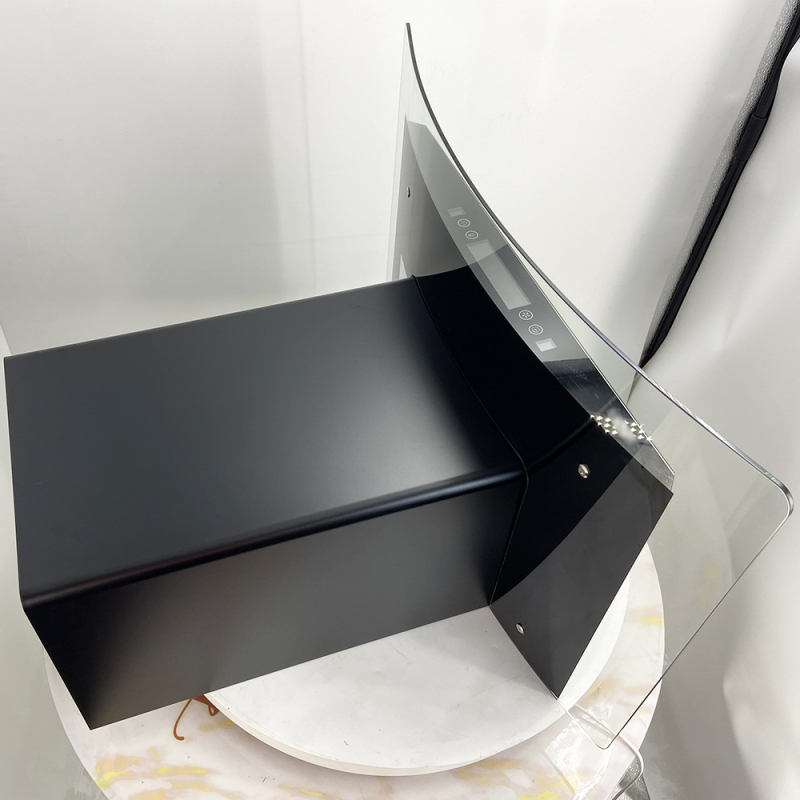 Black Painting 3 Speeds Electric Touch  Control Cooker Hood Wall Mounted Smoke Grease Extractors Cooker Hoods