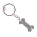 Mooie zink legering hond bot sleutelhanger engravable