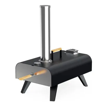 Hot Sale Pellet Pizza Oven with Thermometer and Handle Portable and Foldable with Square 12 Inch Pizza Stone