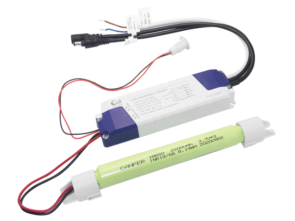 Pacote de emergência LED com inspeção