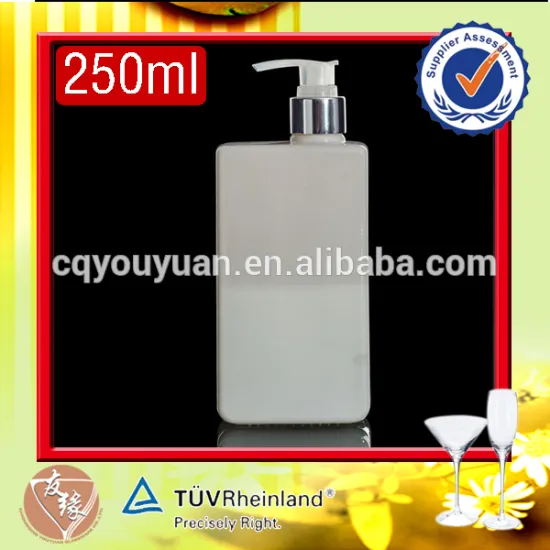Fashion unique white painting colored 250ml high flint soda-lime glass crystal liquid soap bottle