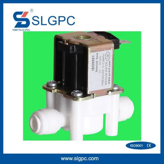 Ningbo pneumatic valves low price drinking SLGPC-P01 12v water plastic solenoid valve