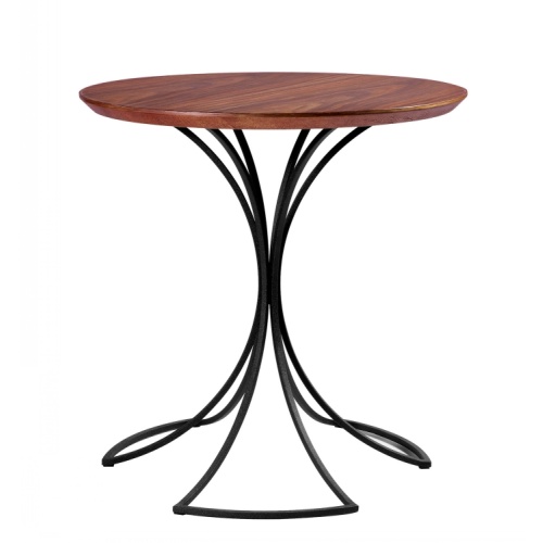 Modern Metal Leg Round Restaurant WoodTop CoffeeTea Tables