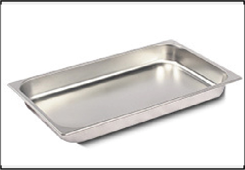 Stainless steel serving plate 1 grid