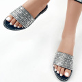 Mode große Größe glänzender Sandalen für Damen