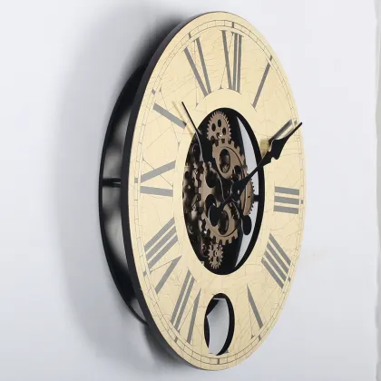 14 Inch Wood Gears Hanging Clocks