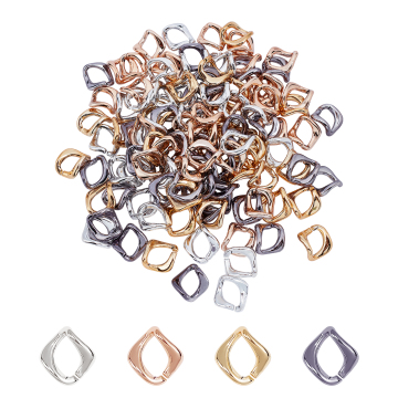 Pandahall 120pcs Multi-Color CCB Plastic Linking Rings Craft Supply