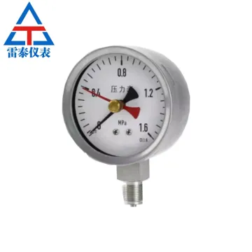 Memory type double needle pressure gauge