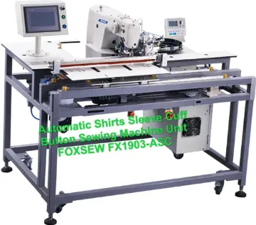Automatic Shirt Sleeve Cuff Button Attaching Sewing Unit