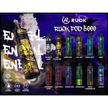 Ruok Energy 5000 Puffs使い捨て蒸気工場