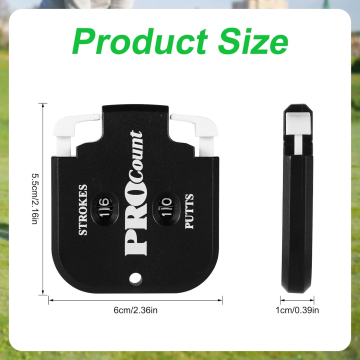 Llavero Negro Durable Golf Shot Counter Score