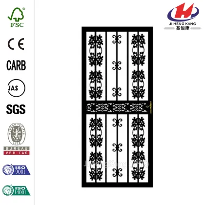 113 Series Black Missouri Hinge Left Security Door