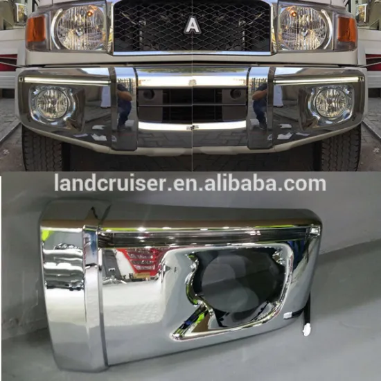 bumper cover led drl for land cruiser pick up chrome cover led lamp