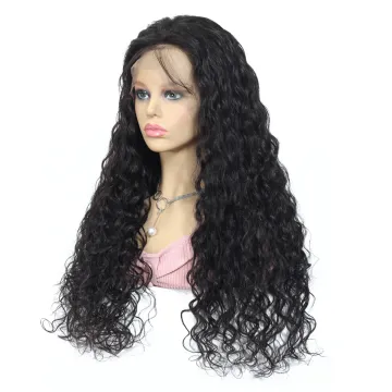 Brazilian Human Hair Wigs Lace Front Pre Plucked Water Wave HD Transparent Lace Frontal Wig Cuticle Aligned Human Hair Wig