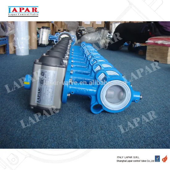 LAPAR Pneumatic FEP(F46) Lined Wafer Butterfly Valve