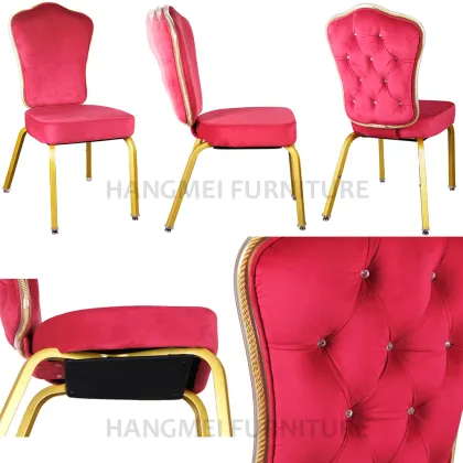 Five Star Hotel Furniture Wholesale: Comfortable Wave Back Banquet Hall Chair for Dining and Conference