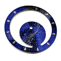 Grande scheletro blu bling bling orologio