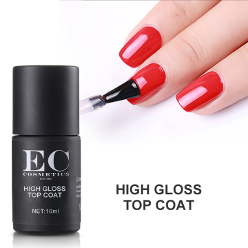 Base di smalto per unghie trasparente trasparente e coat top - gel UV, velluto senza pulizia, non wipe, finitura luccicante o opaca