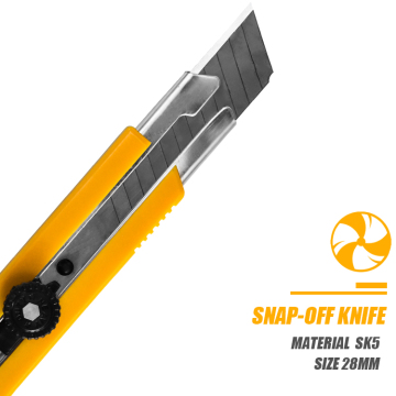 ABS Handle Stainless Steel Black Blade 28mm SK5 Adjustable Utility Knife