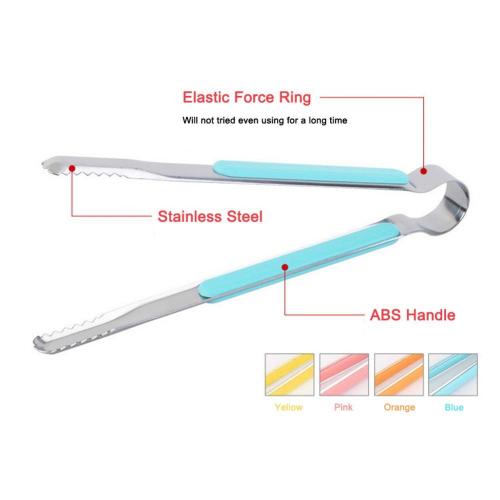 Stainless Steel Food Ice Baking BBQ Tongs