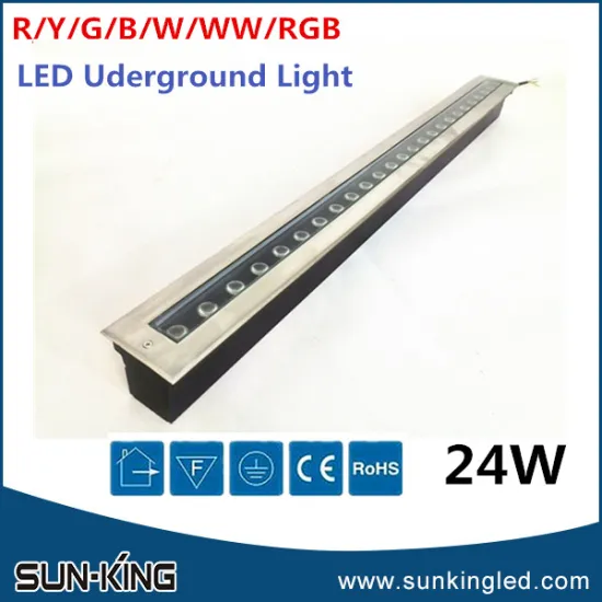 Hot sale Sidewalk/parking lot led buried underground light 24W led outdoor inground lamp green/rgb/white/blue