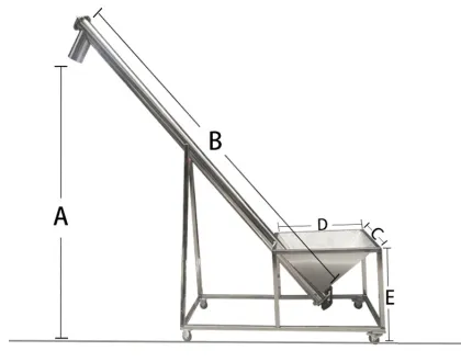 Stainless steel screw conveyor particle screw conveyor screw lifting conveyor