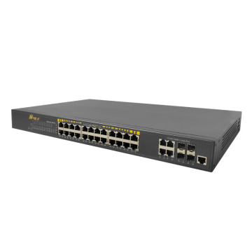 10 / 100M verwalteter 24-Port-POE-Switch für IP-Kameras