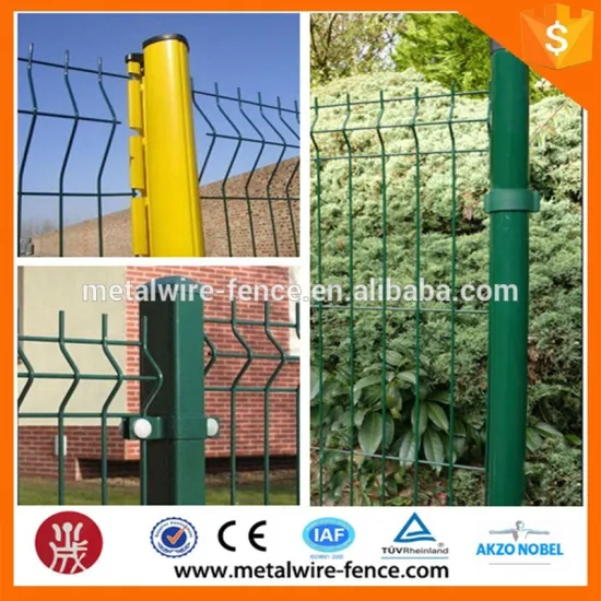 Powder coated 3D curved wire mesh fence