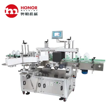 Tabletop Double-Sided Round Bottle Labeling Machine: Automatic Self-Adhesive Label Sticker
