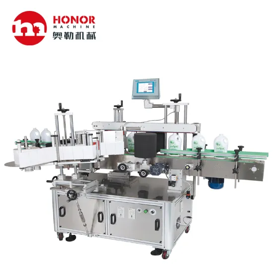 Tabletop Double-Sided Round Bottle Labeling Machine: Automatic Self-Adhesive Label Sticker