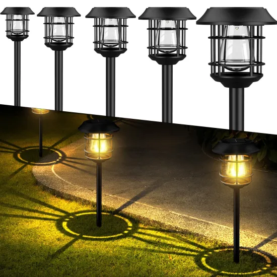 Solar Pathway LED Lawn Lamp for Garden Path and Courtyard Lighting