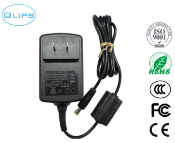 12V 1.2A 14.4W Wall Power Adapter