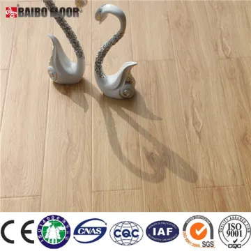 Waxed HDF smooth laminated wooden flooring