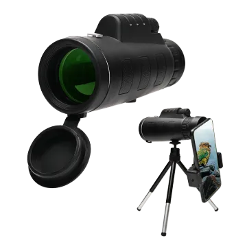 High Power Night Vision Zoom Monocular Telescope with Smartphone Compatibility: 40x60 Binoculars