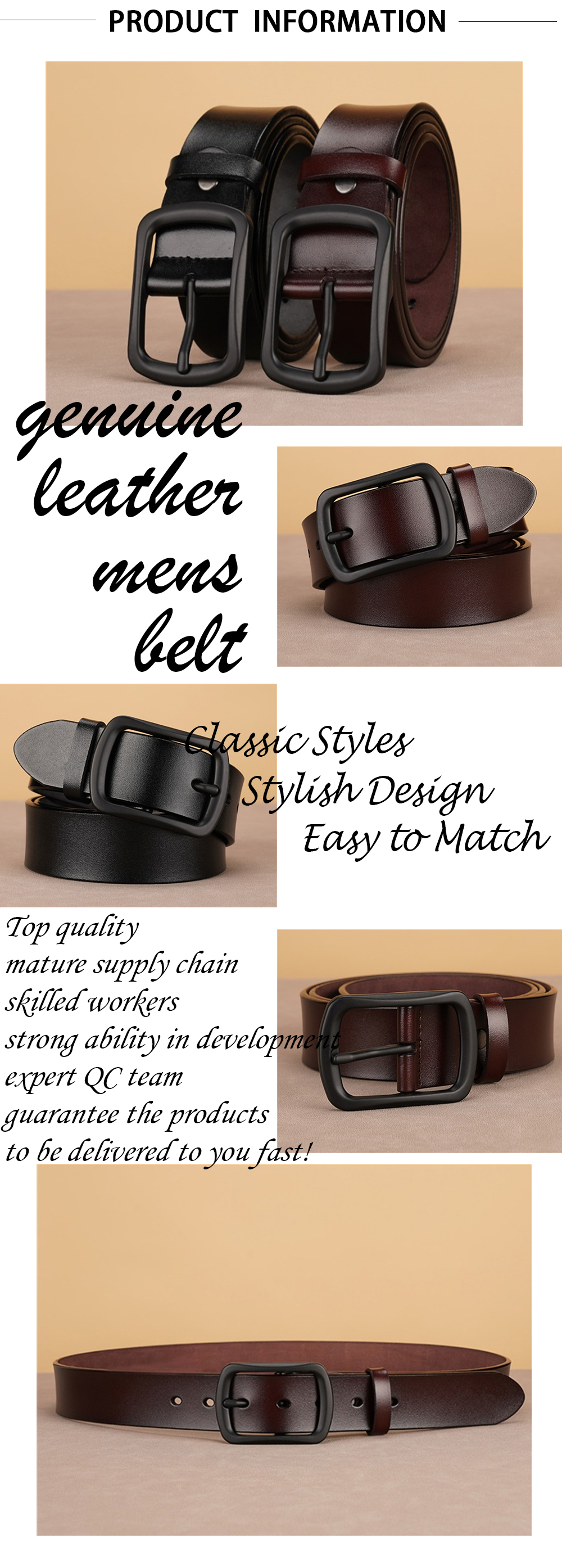 Genuine Leather Men Belt